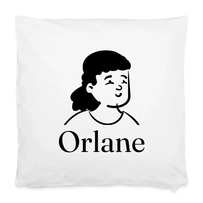 Housse de coussin personnalisée au prénom Orlane