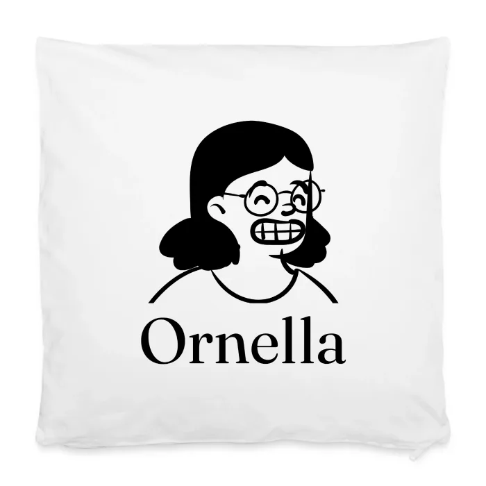 Housse de coussin personnalisée au prénom Ornella