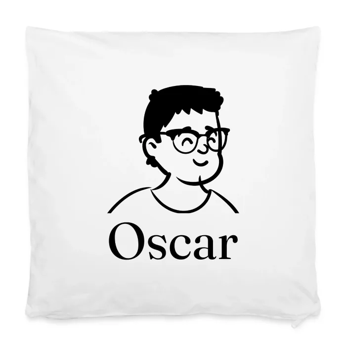 Housse de coussin personnalisée au prénom Oscar