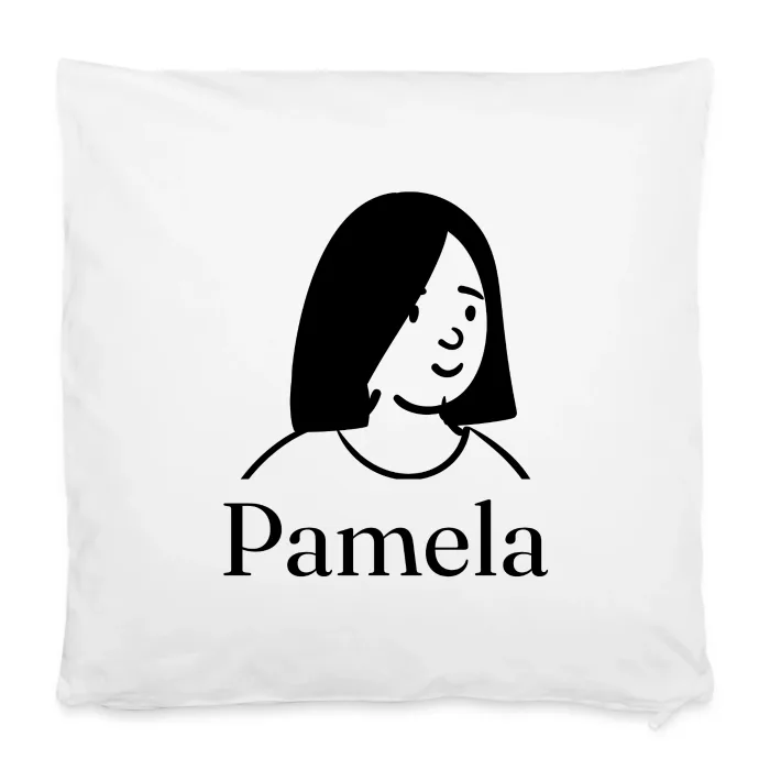 Housse de coussin personnalisée au prénom Pamela