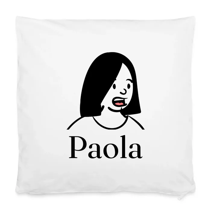 Housse de coussin personnalisée au prénom Paola