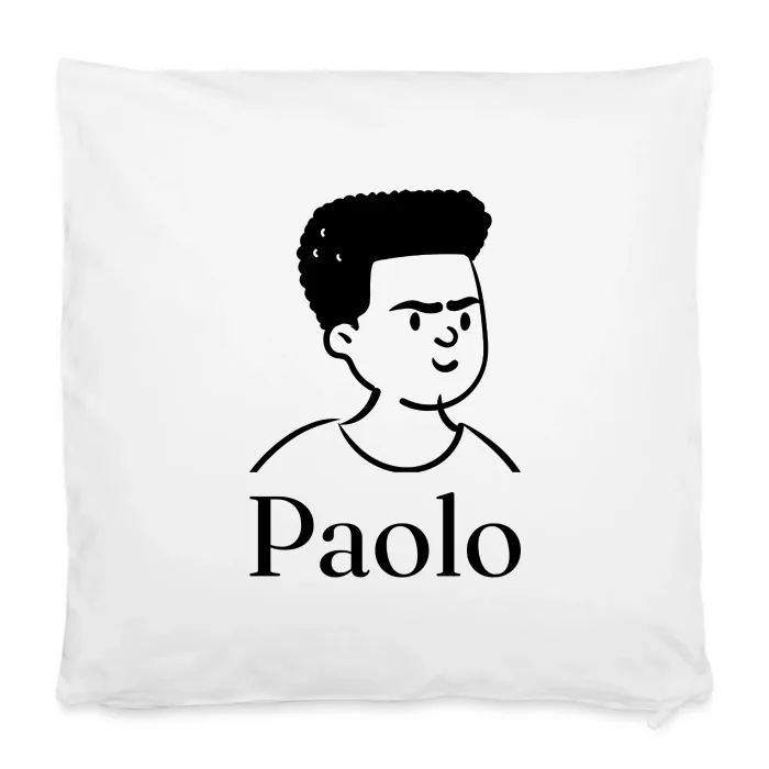 Housse de coussin personnalisée au prénom Paolo