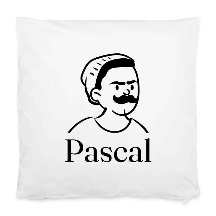 Housse de coussin personnalisée au prénom Pascal