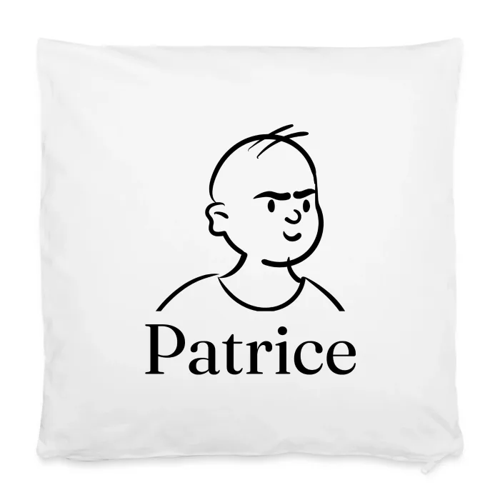 Housse de coussin personnalisée au prénom Patrice