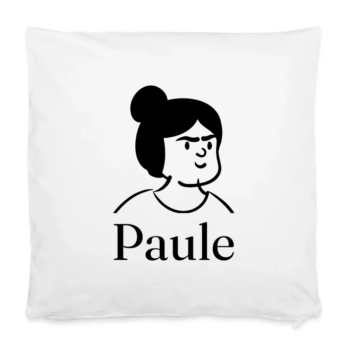 Housse de coussin personnalisée au prénom Paule