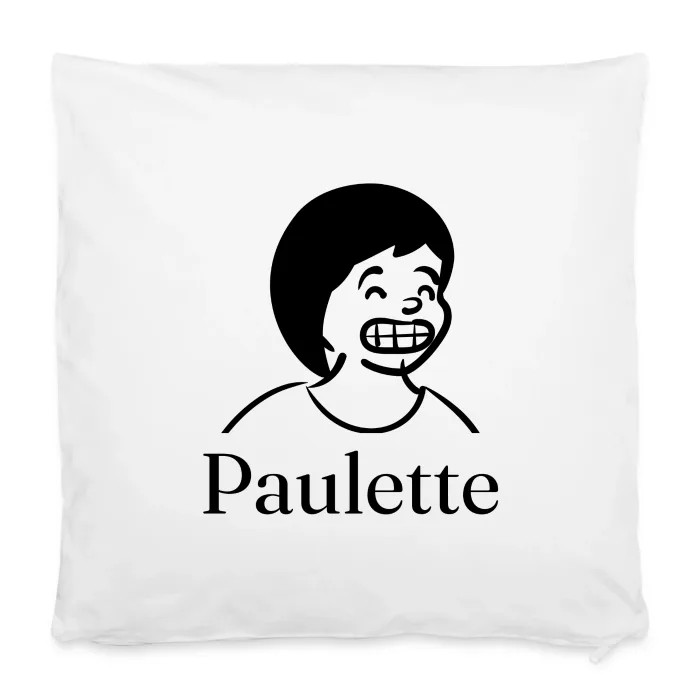 Housse de coussin personnalisée au prénom Paulette
