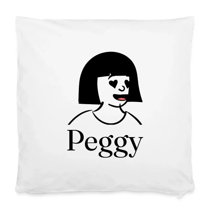 Housse de coussin personnalisée au prénom Peggy