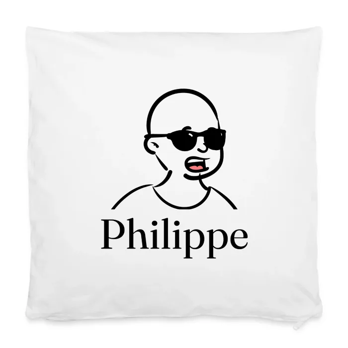 Housse de coussin personnalisée au prénom Philippe