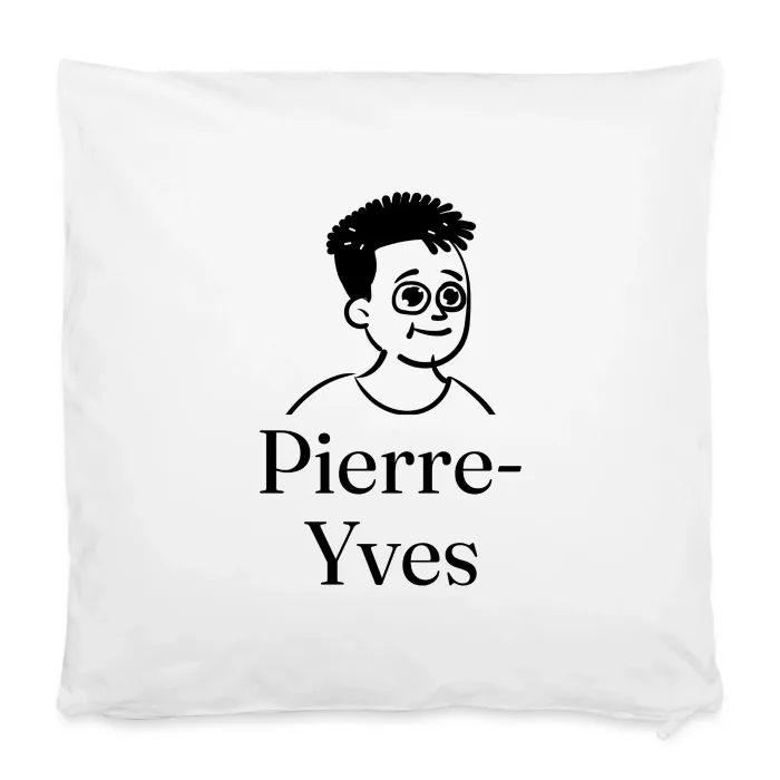 Housse de coussin personnalisée au prénom Pierre-Yves