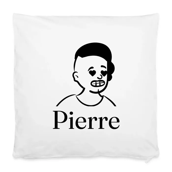 Housse de coussin personnalisée au prénom Pierre