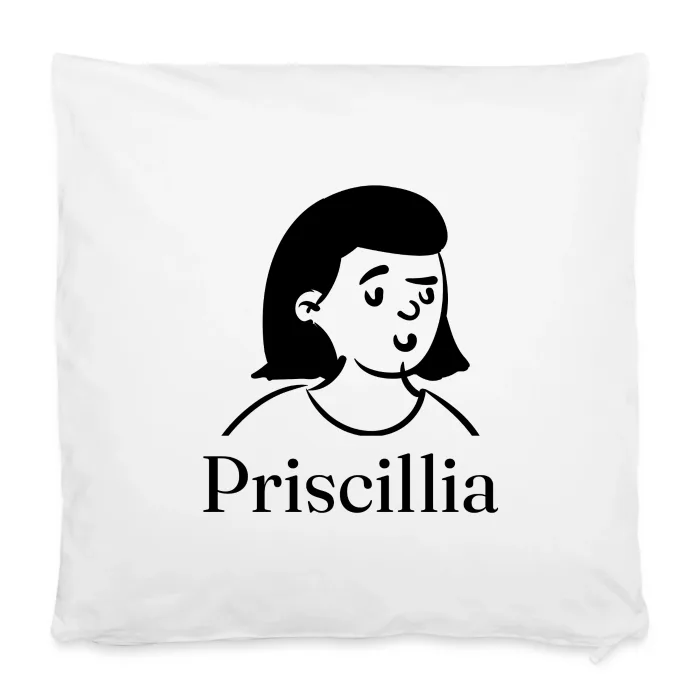 Housse de coussin personnalisée au prénom Priscillia