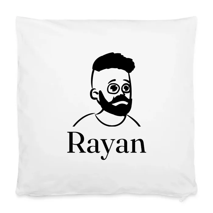 Housse de coussin personnalisée au prénom Rayan