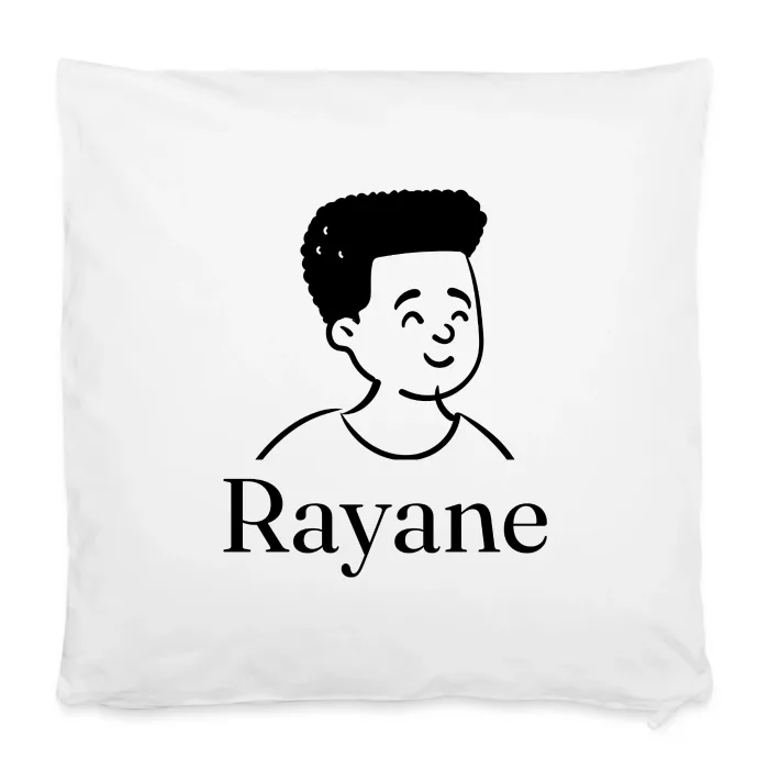 Housse de coussin personnalisée au prénom Rayane