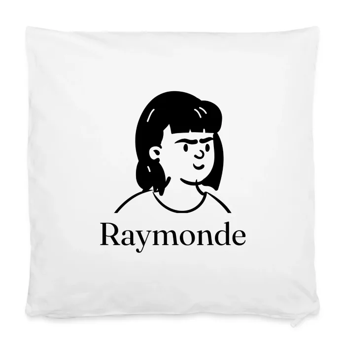 Housse de coussin personnalisée au prénom Raymonde