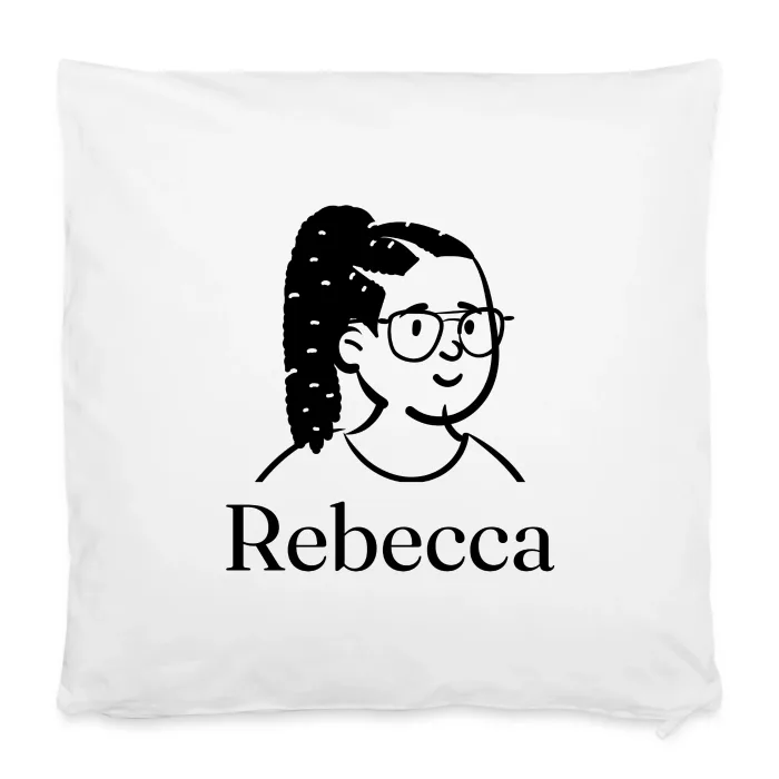 Housse de coussin personnalisée au prénom Rebecca