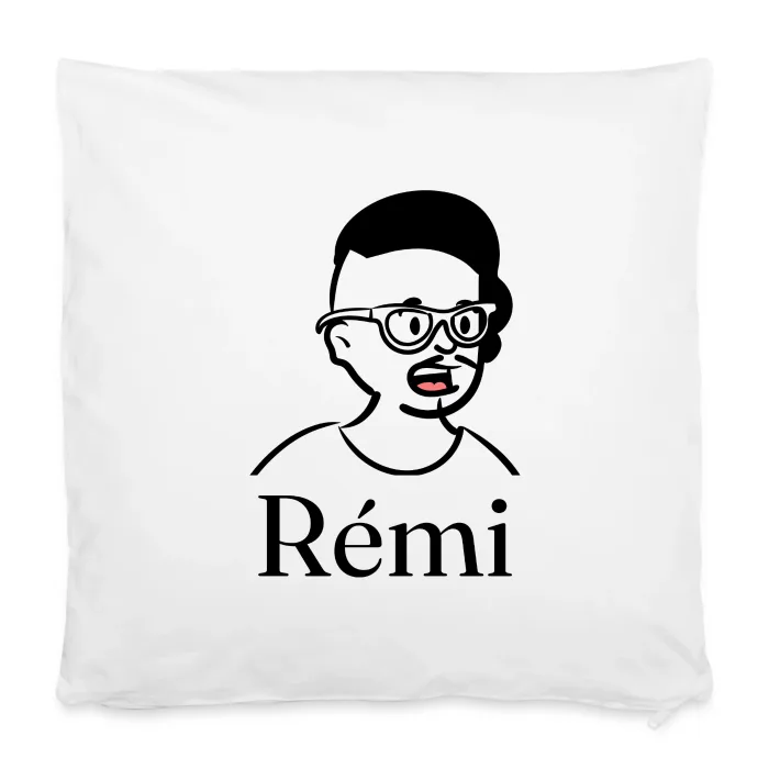 Housse de coussin personnalisée au prénom Rémi