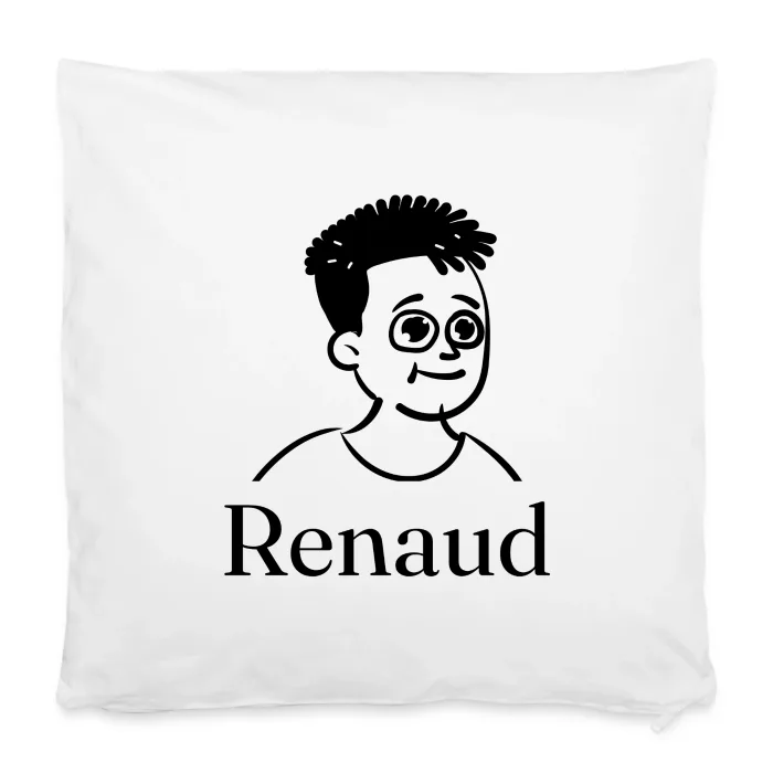 Housse de coussin personnalisée au prénom Renaud
