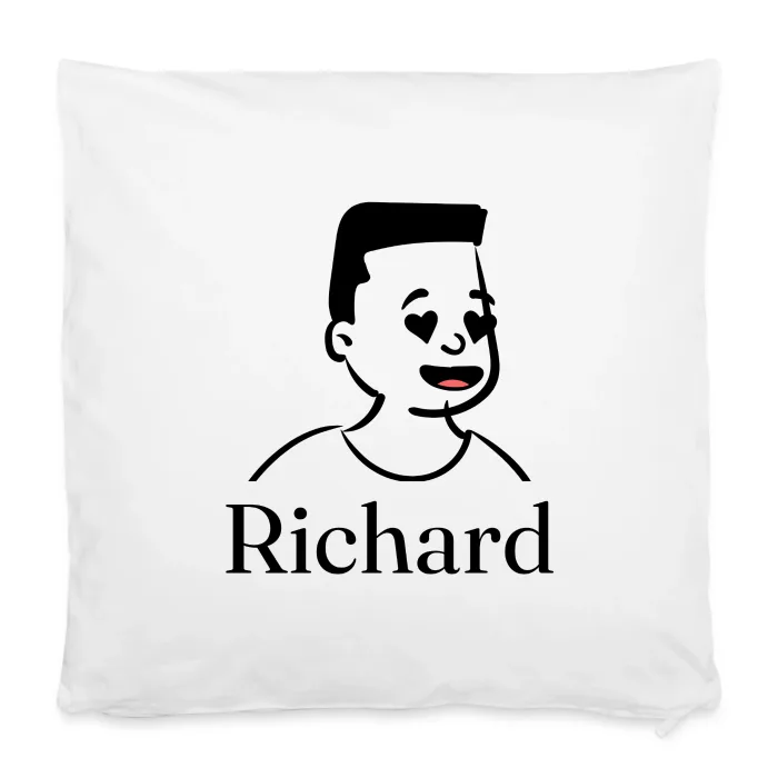 Housse de coussin personnalisée au prénom Richard