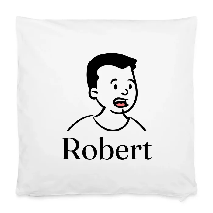 Housse de coussin personnalisée au prénom Robert