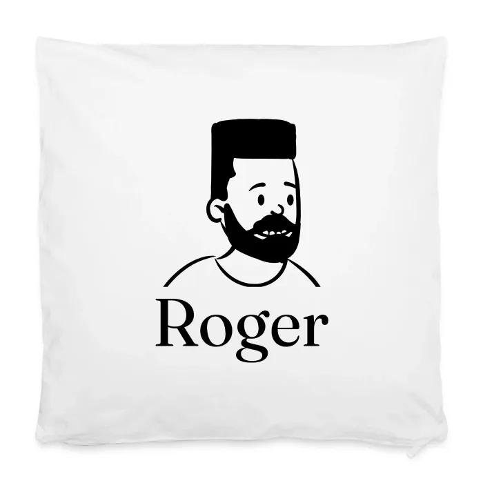 Housse de coussin personnalisée au prénom Roger