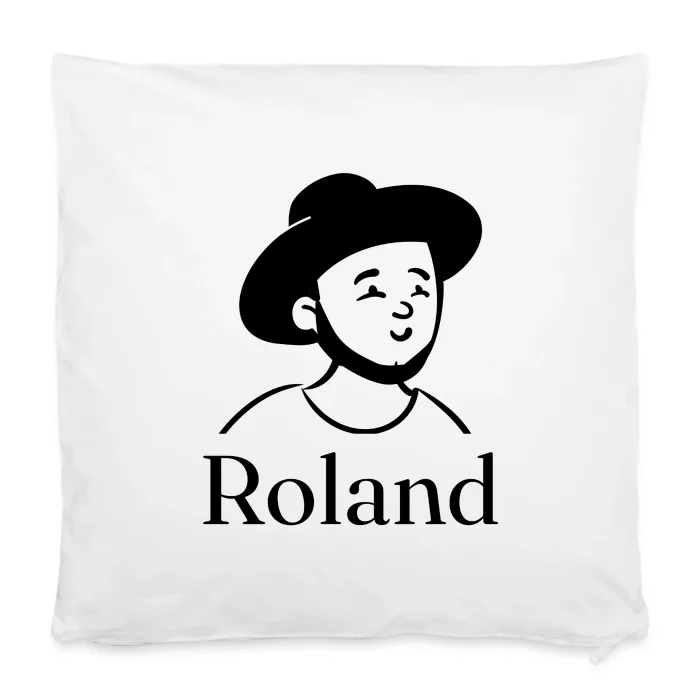 Housse de coussin personnalisée au prénom Roland
