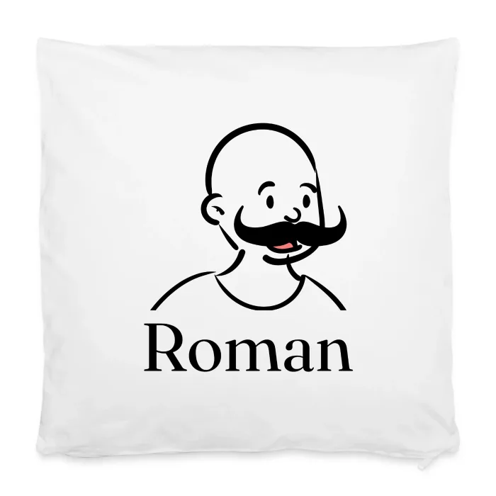 Housse de coussin personnalisée au prénom Roman