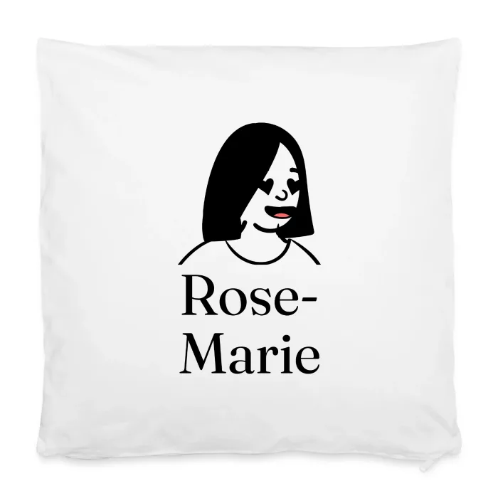 Housse de coussin personnalisée au prénom Rose-Marie
