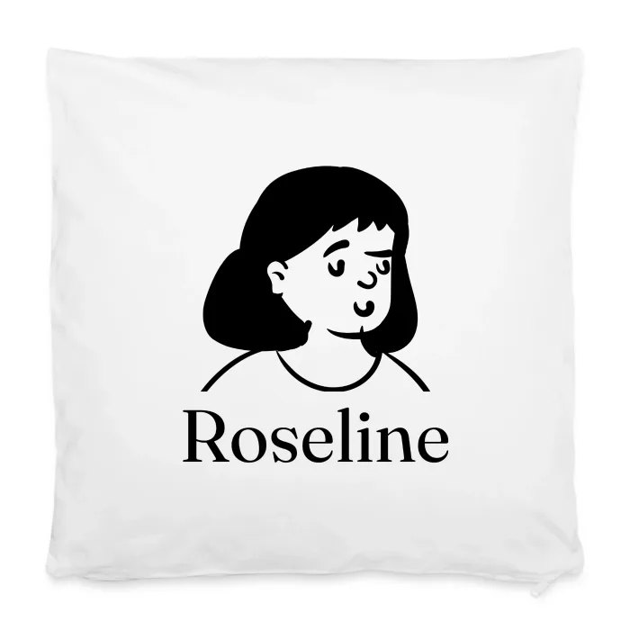 Housse de coussin personnalisée au prénom Roseline