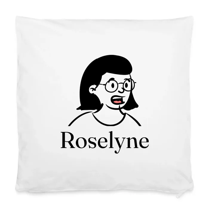 Housse de coussin personnalisée au prénom Roselyne