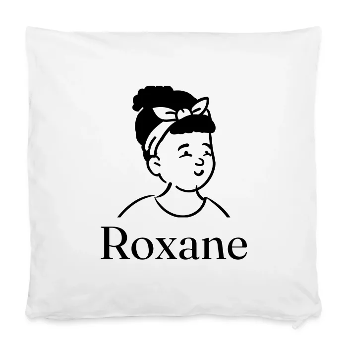 Housse de coussin personnalisée au prénom Roxane