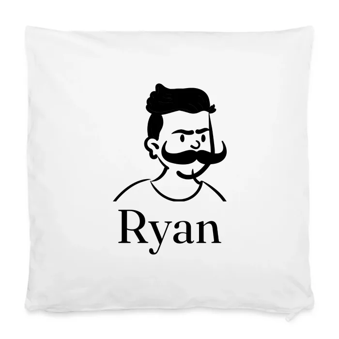 Housse de coussin personnalisée au prénom Ryan