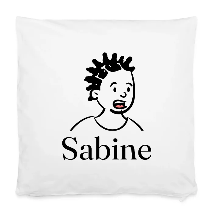 Housse de coussin personnalisée au prénom Sabine