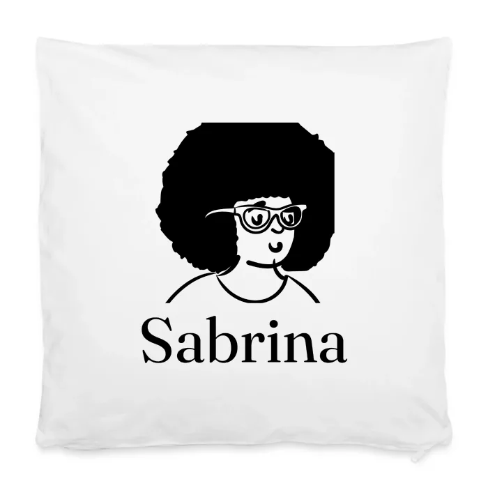 Housse de coussin personnalisée au prénom Sabrina