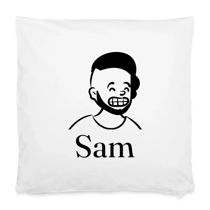 Housse de coussin personnalisée au prénom Sam