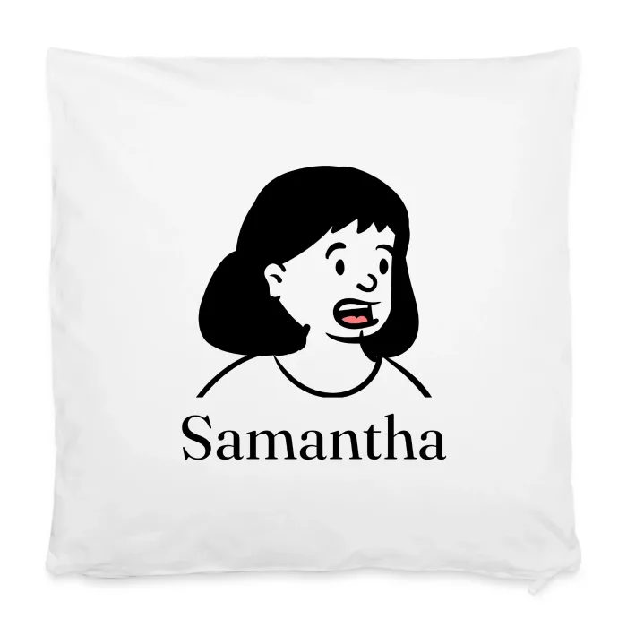 Housse de coussin personnalisée au prénom Samantha