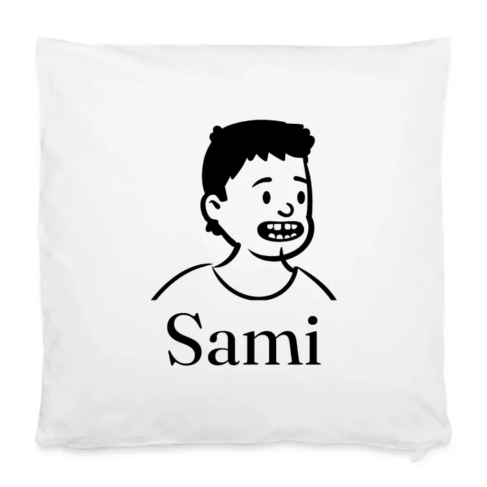 Housse de coussin personnalisée au prénom Sami