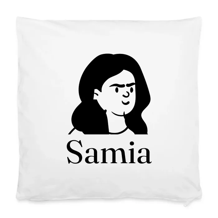 Housse de coussin personnalisée au prénom Samia