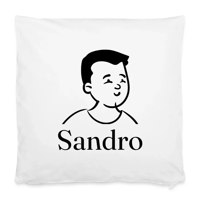 Housse de coussin personnalisée au prénom Sandro