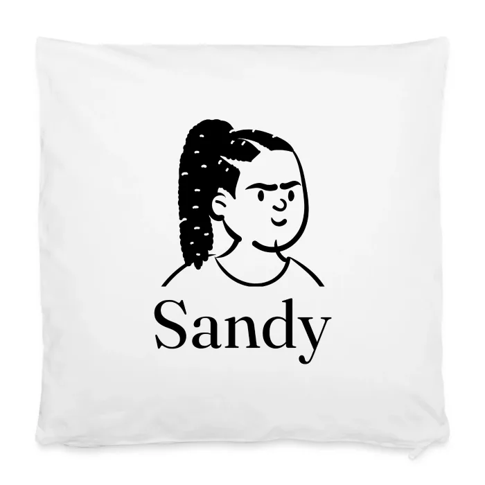 Housse de coussin personnalisée au prénom Sandy
