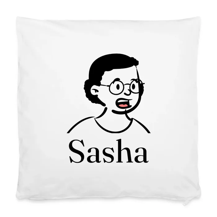 Housse de coussin personnalisée au prénom Sasha