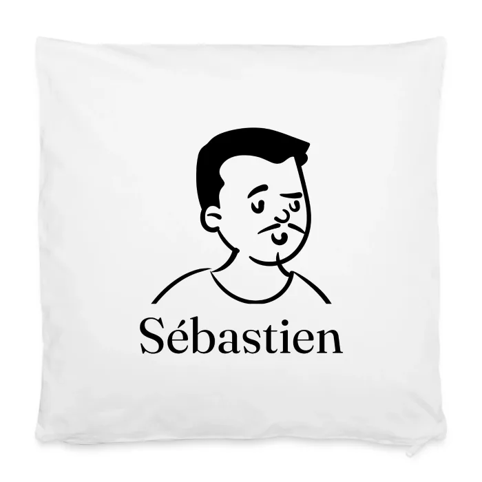 Housse de coussin personnalisée au prénom Sébastien