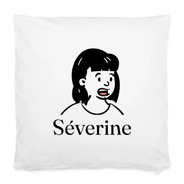 Housse de coussin personnalisée au prénom Séverine