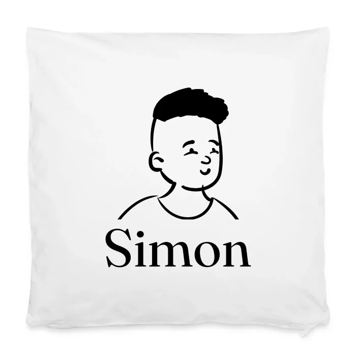 Housse de coussin personnalisée au prénom Simon