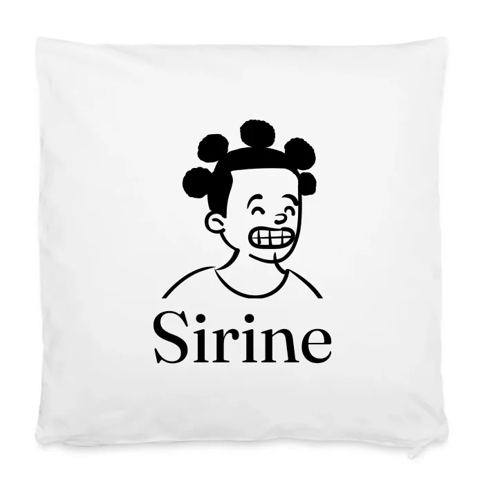 Housse de coussin personnalisée au prénom Sirine