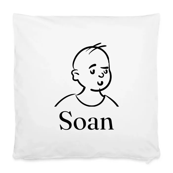 Housse de coussin personnalisée au prénom Soan