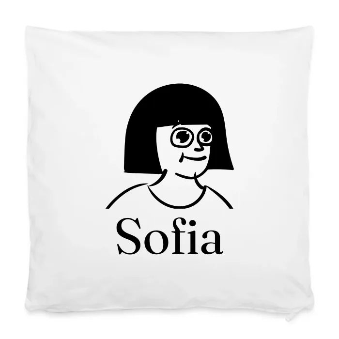 Housse de coussin personnalisée au prénom Sofia