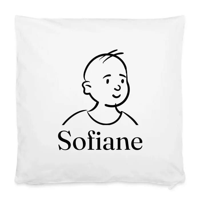 Housse de coussin personnalisée au prénom Sofiane