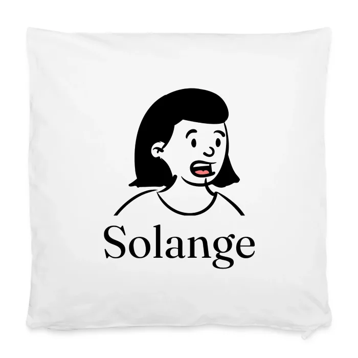 Housse de coussin personnalisée au prénom Solange