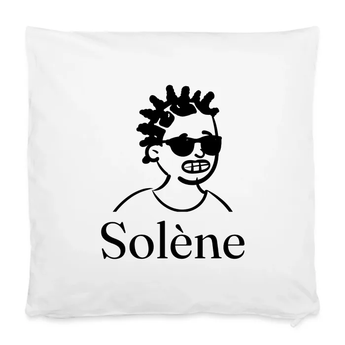 Housse de coussin personnalisée au prénom Solène