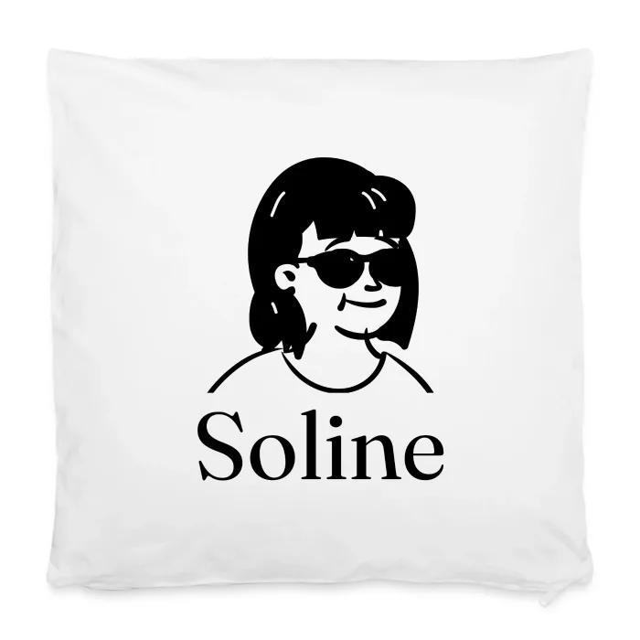 Housse de coussin personnalisée au prénom Soline